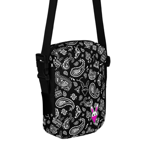 BUNNII GANG - Black Bandana Crossbody Bag