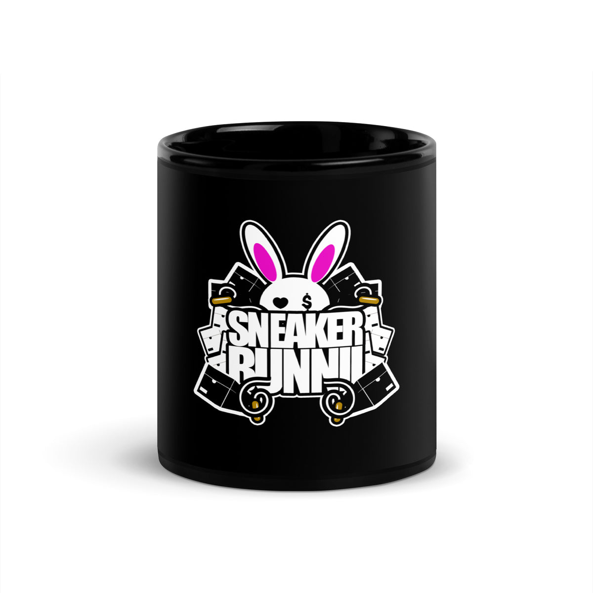 BUNNII GANG "SNEAKER BUNNII" Black Glossy Mug