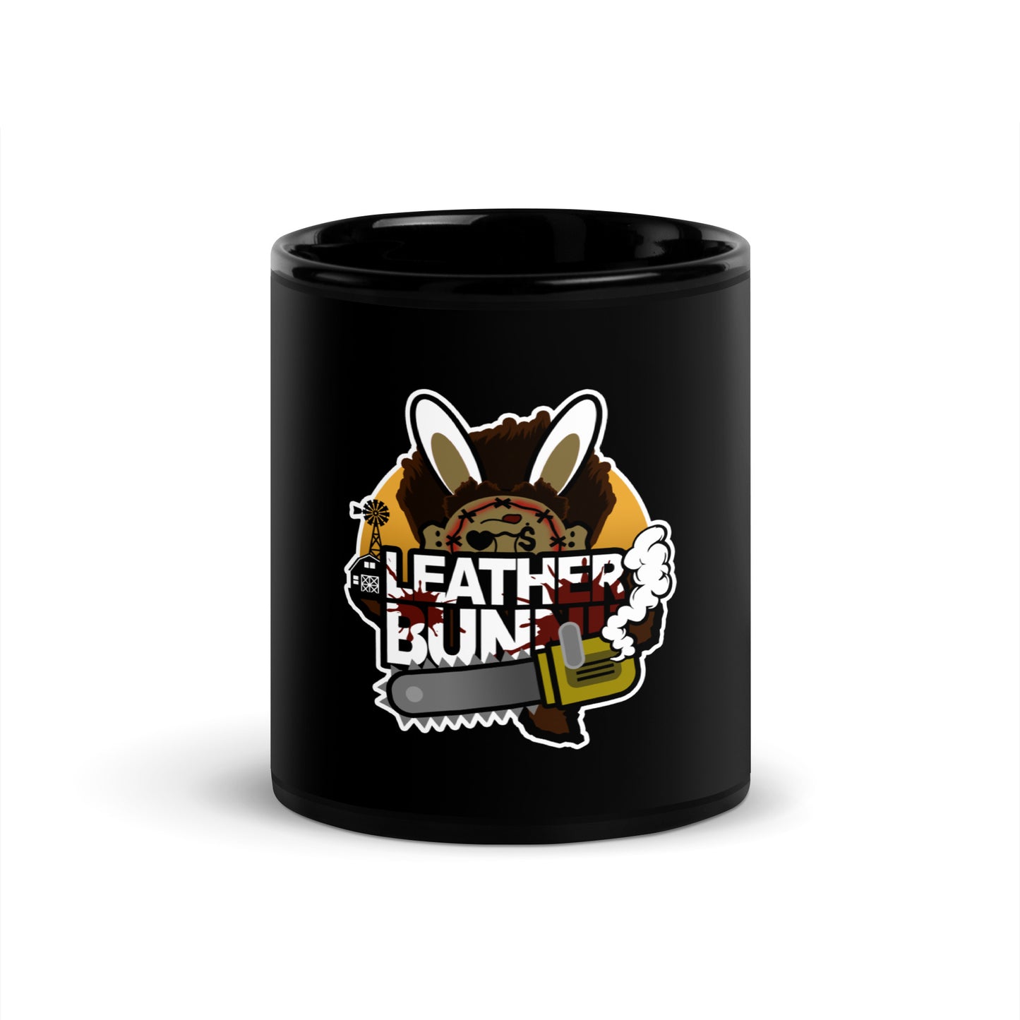 BUNNII GANG "LEATHER BUNNII" Black Glossy Mug