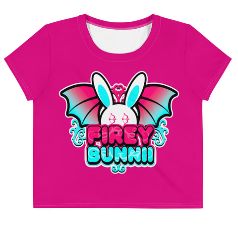 BUNNII GANG "FIREY BUNNII" Crop Tee