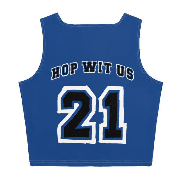 BUNNII GANG "TEAM BUNNII" Blue Crop Top