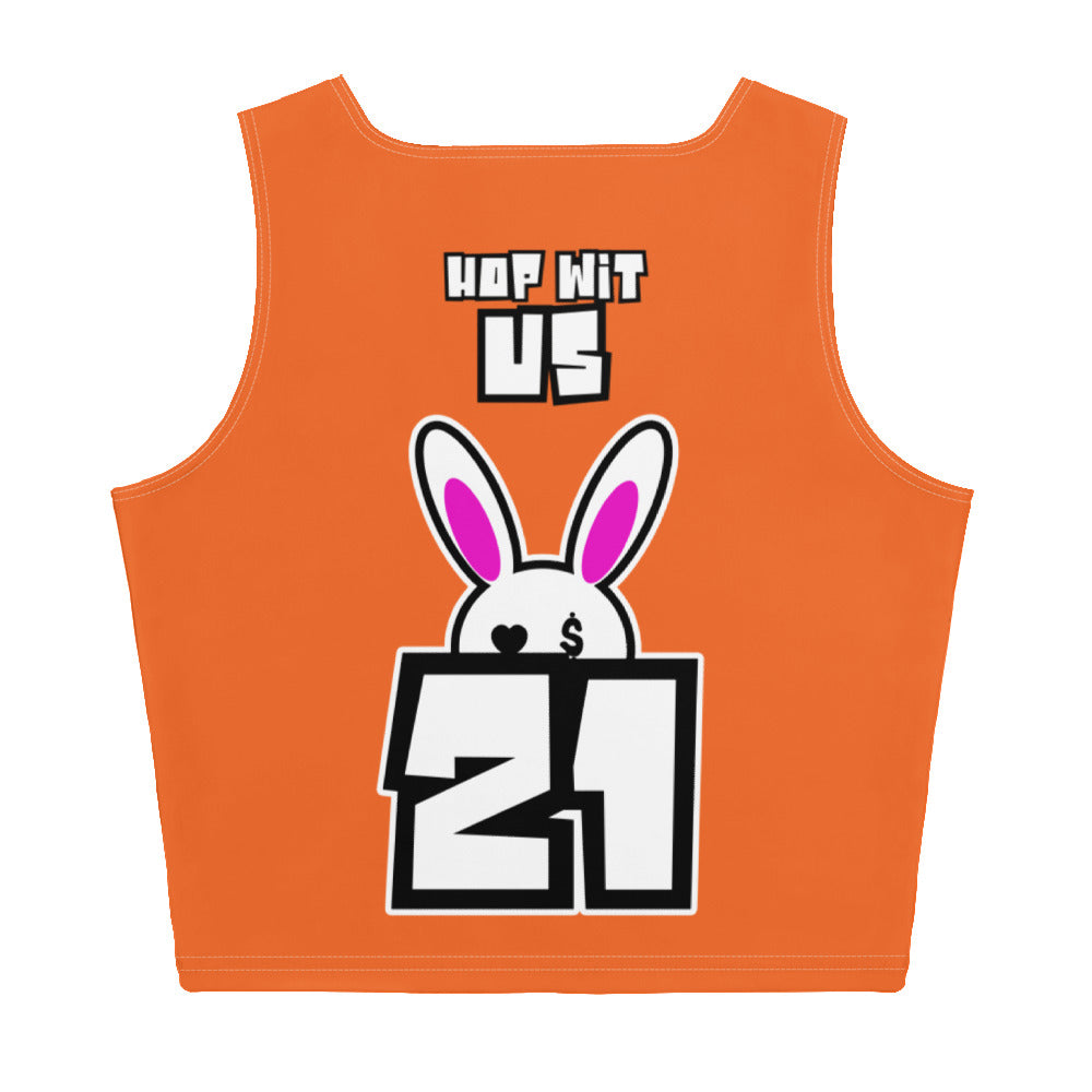 BUNNII GANG "TEAM BUNNII" ORANGE Crop Top
