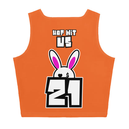 BUNNII GANG "TEAM BUNNII" ORANGE Crop Top