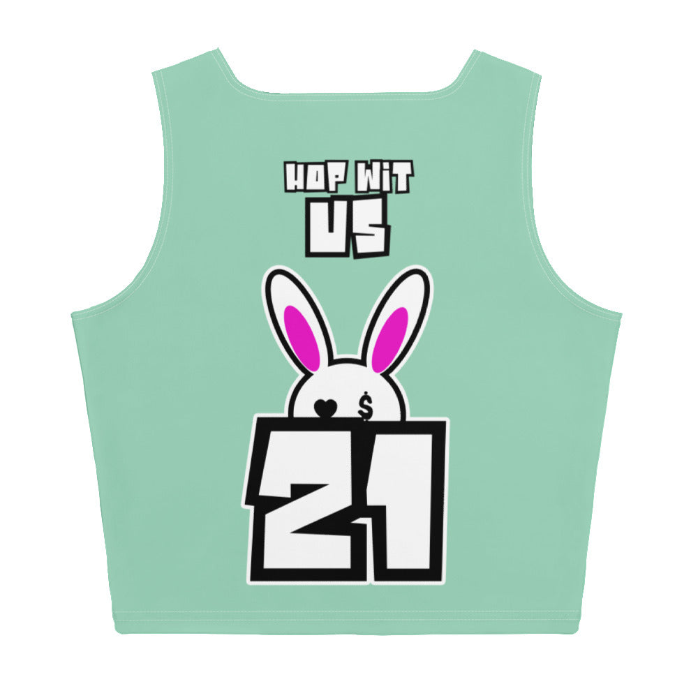 BUNNII GANG "TEAM BUNNII" MINT Crop Top