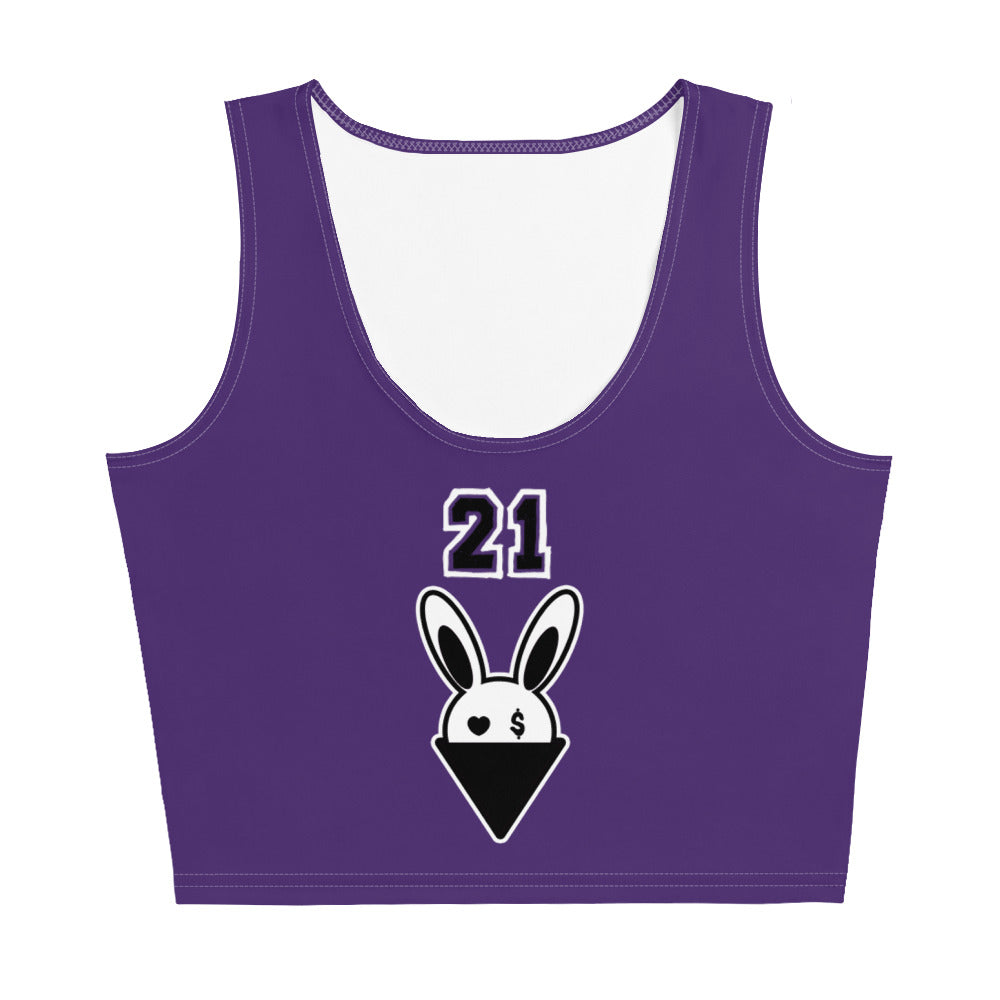 BUNNII GANG "TEAM BUNNII" Purple Crop Top