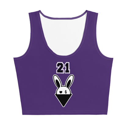 BUNNII GANG "TEAM BUNNII" Purple Crop Top
