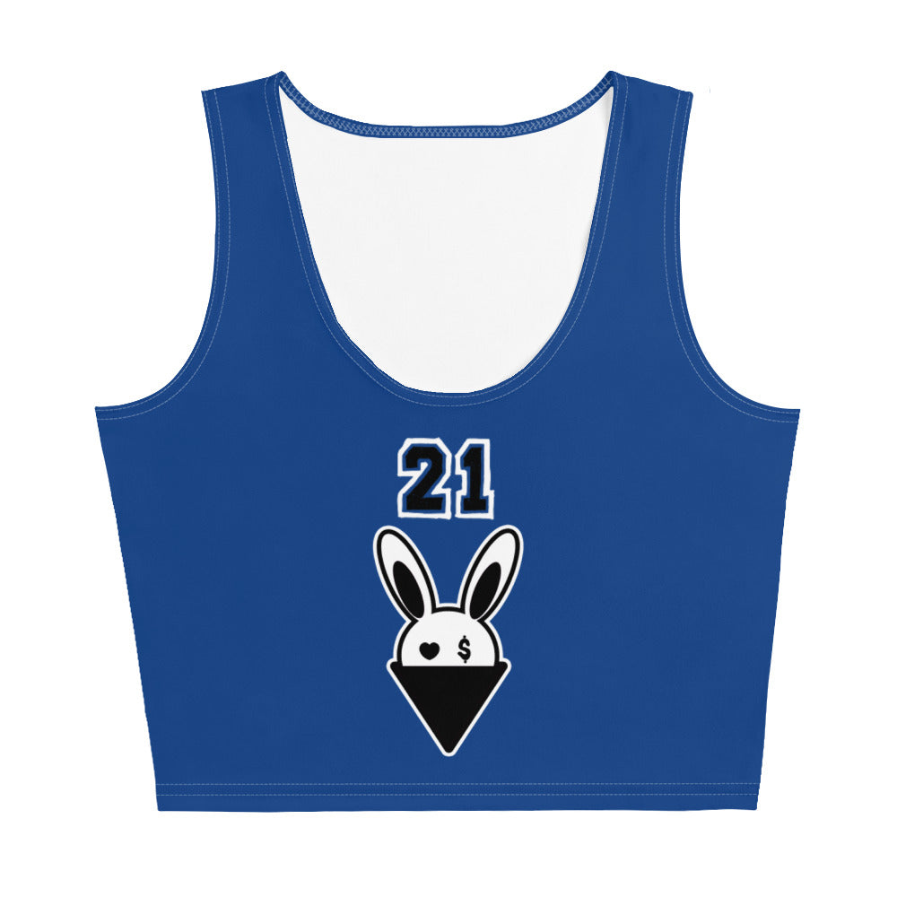 BUNNII GANG "TEAM BUNNII" Blue Crop Top
