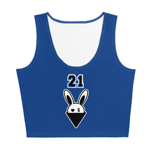 BUNNII GANG "TEAM BUNNII" Blue Crop Top