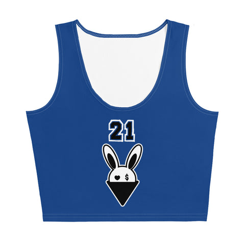 BUNNII GANG "TEAM BUNNII" Blue Crop Top