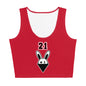 BUNNII GANG "TEAM BUNNII" Red Crop Top