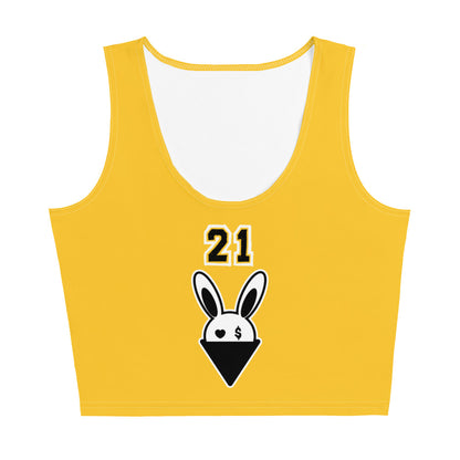 BUNNII GANG "TEAM BUNNII" Yellow Crop Top