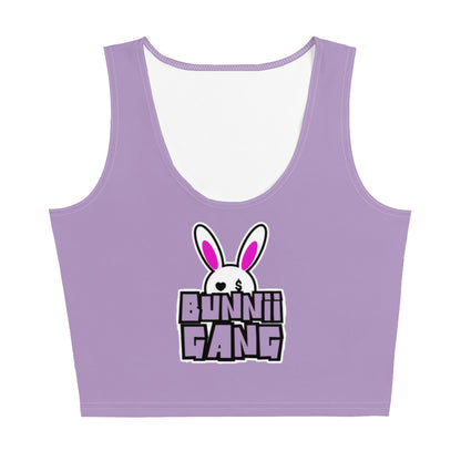 BUNNII GANG "TEAM BUNNII" LAVENDER Crop Top