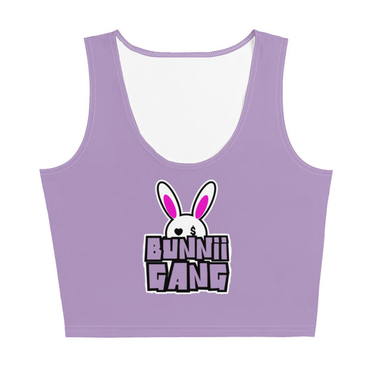 BUNNII GANG "TEAM BUNNII" LAVENDER Crop Top