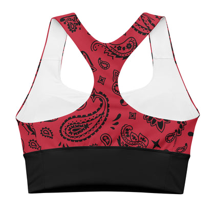 BUNNII GANG "RED BANDANA" Sports Bra