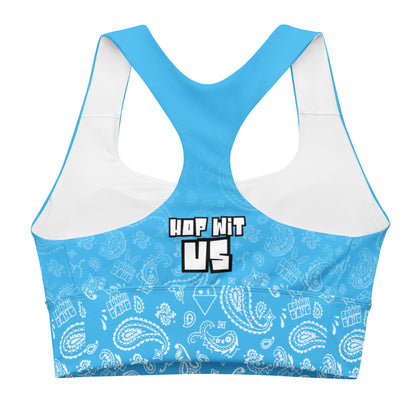 BUNNII GANG "SKY BLUE" BANDANA Sports Bra