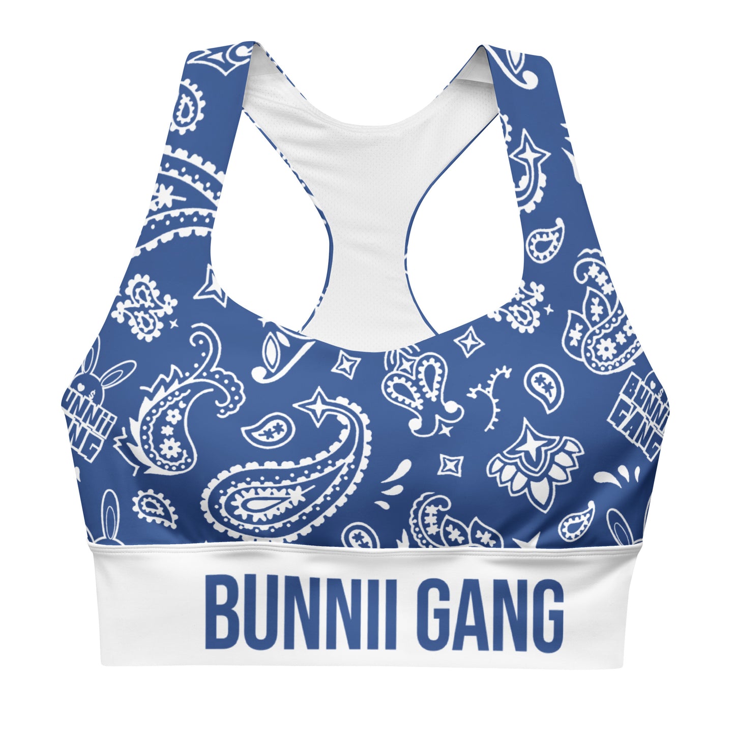 BUNNII GANG "BLUE BANDANA" Sports Bra