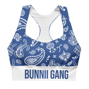 BUNNII GANG "BLUE BANDANA" Sports Bra