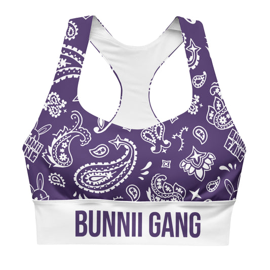BUNNII GANG "PURPLE BANDANA" Sports Bra