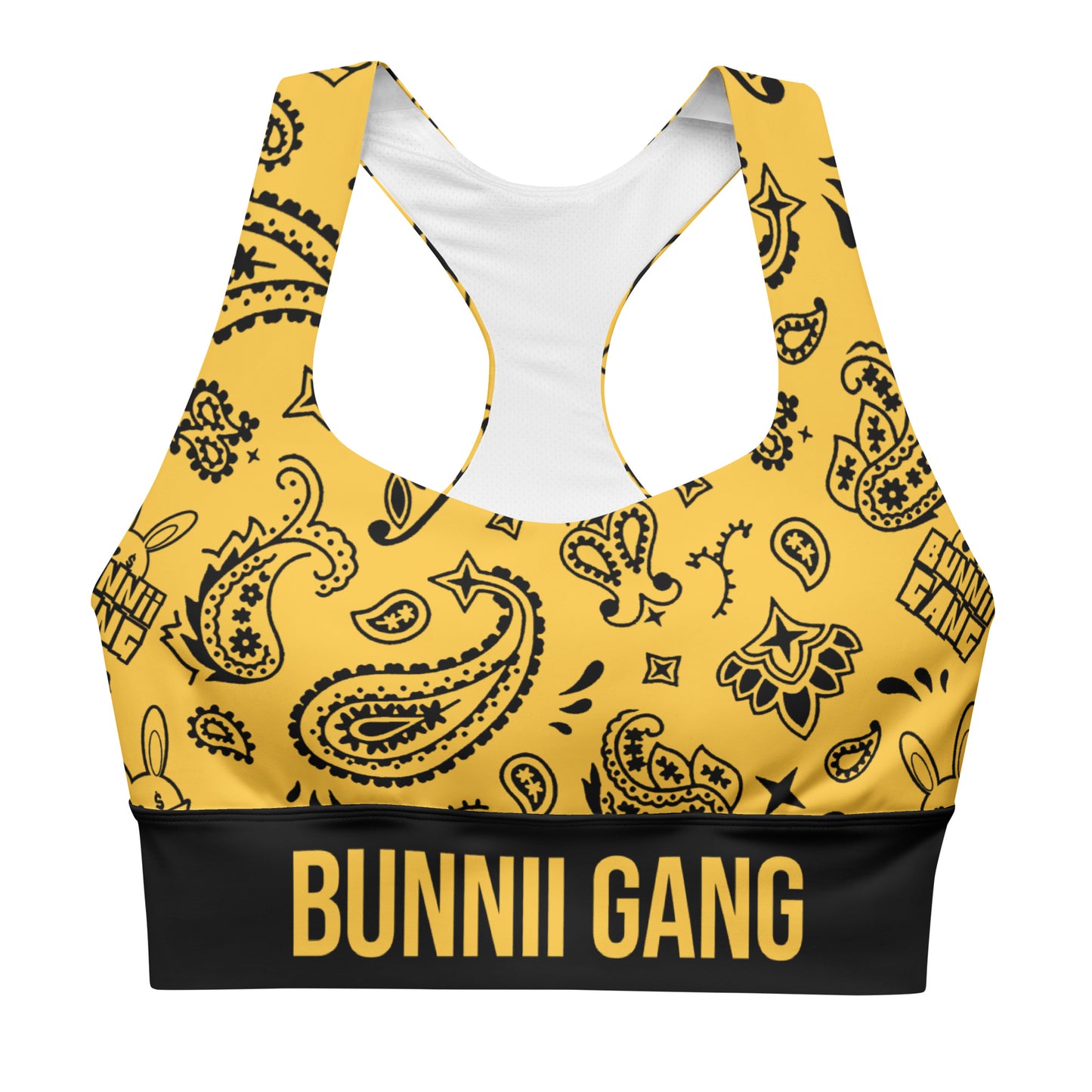 BUNNII GANG "YELLOW BANDANA" Sports Bra
