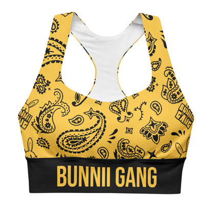 BUNNII GANG "YELLOW BANDANA" Sports Bra