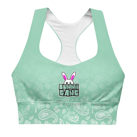 BUNNII GANG "MINT" BANDANA Sports Bra