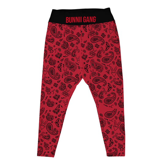 BUNNII GANG "RED BANDANA" Plus Size Leggings