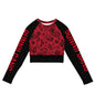 BUNNII GANG "RED BANDANA" Long-Sleeve Crop Top