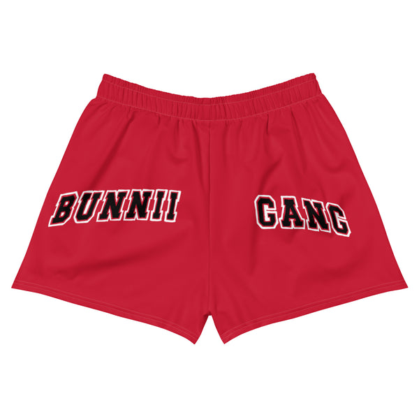 BUNNII GANG "TEAM BUNNII" Red Athletic Shorts