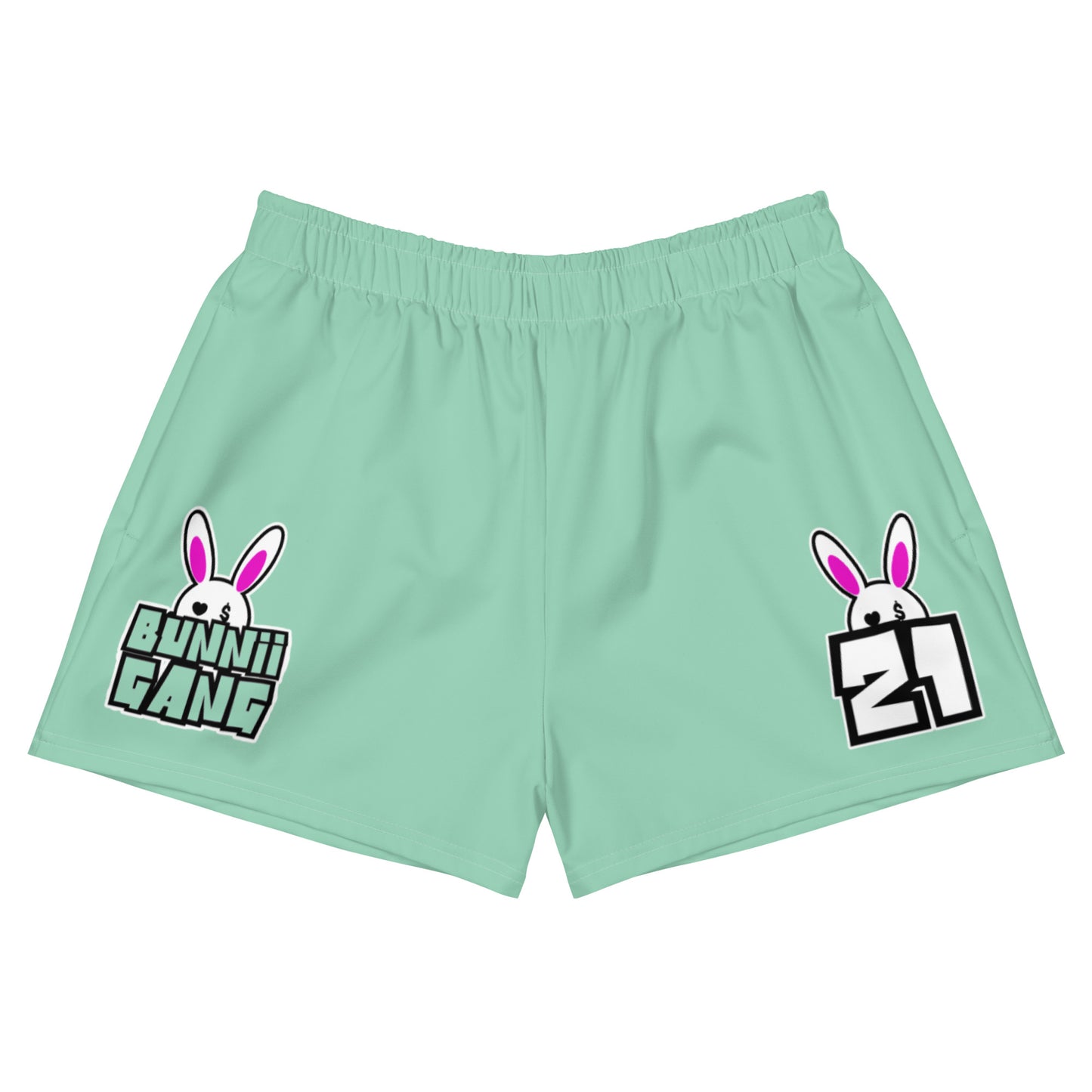 BUNNII GANG "TEAM BUNNII" MINT Athletic Shorts