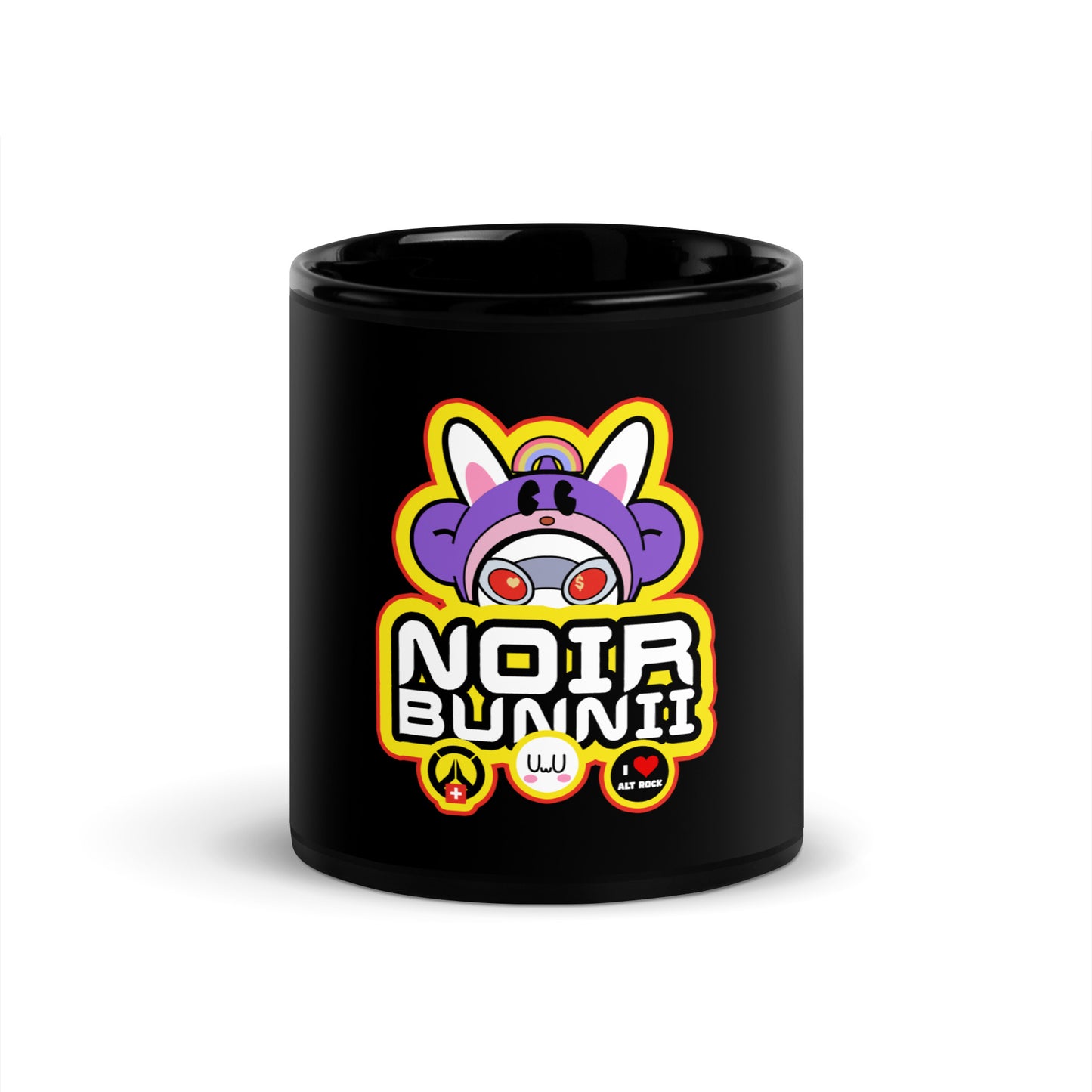 NOIR BUNNII - Black Glossy Mug
