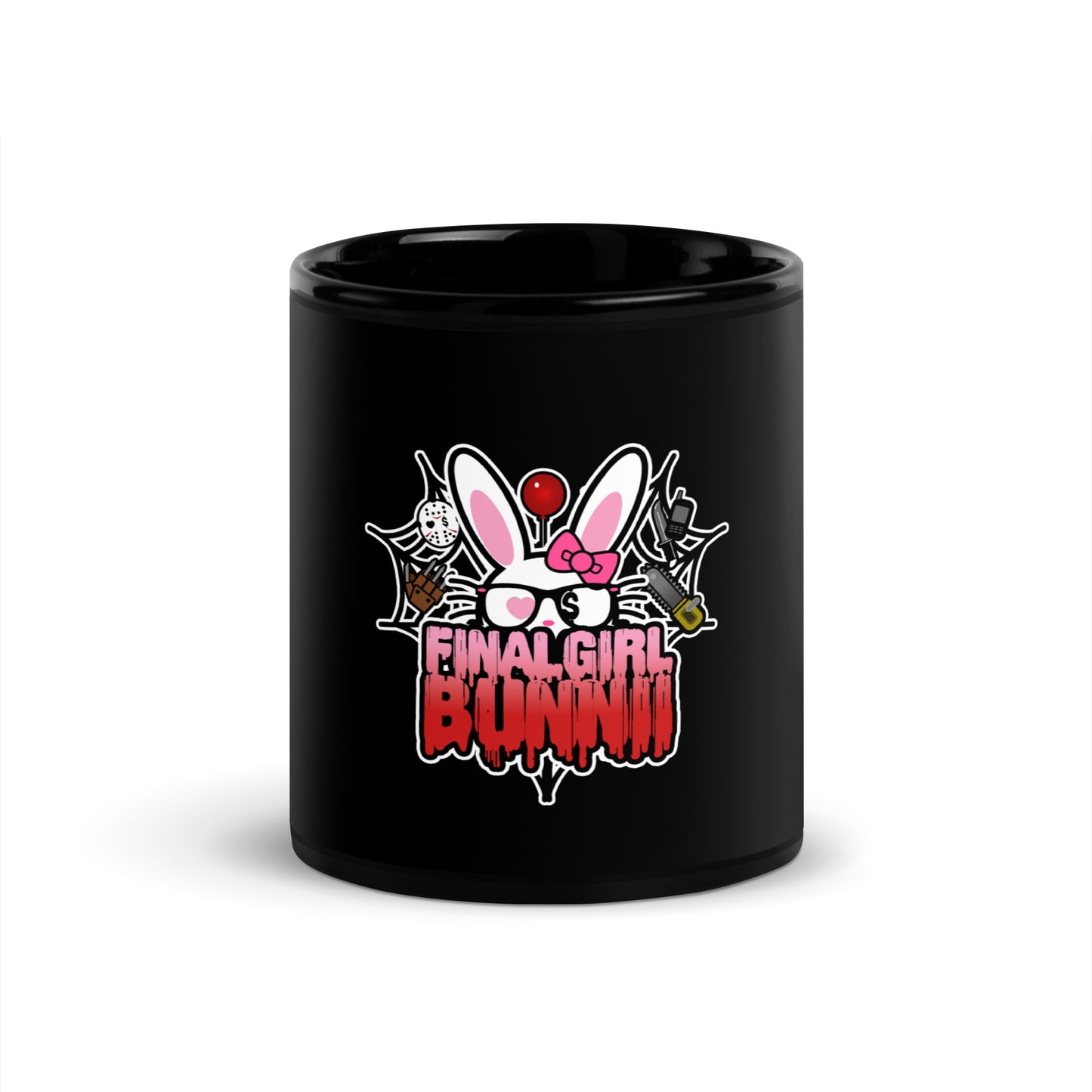 FINAL GIRL BUNNII - Black Glossy Mug