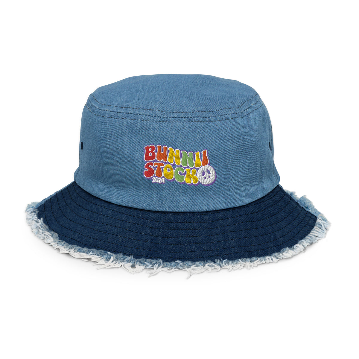 BUNNIISTOCK 2024 LIMITED EDITION - Distressed Denim Bucket Hat