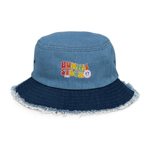 BUNNIISTOCK 2024 LIMITED EDITION - Distressed Denim Bucket Hat