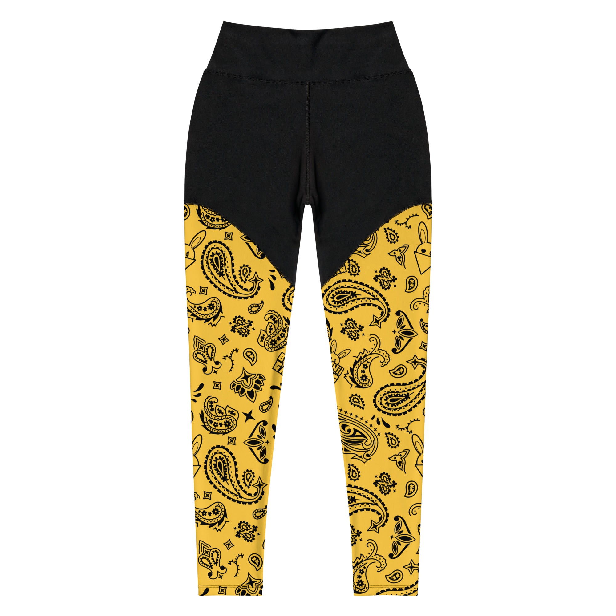 BUNNII GANG "YELLOW BANDANA" Sports Leggings