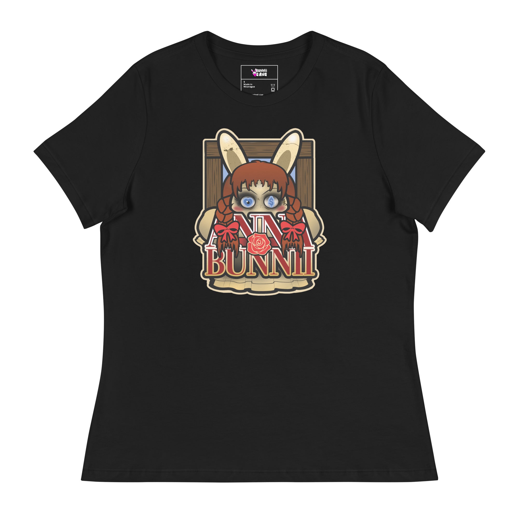 BUNNII GANG "ANNA BUNNII" Women's Relaxed T-Shirt