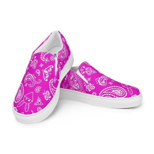 BUNNII GANG "PINK BANDANA" Women’s Slip On