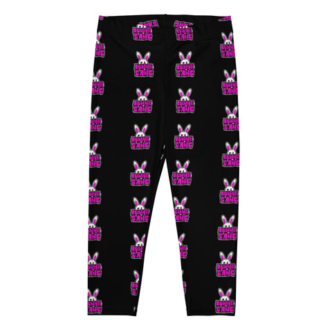 BUNNII GANG BLACK "LOGO" CAPRI LEGGINGS