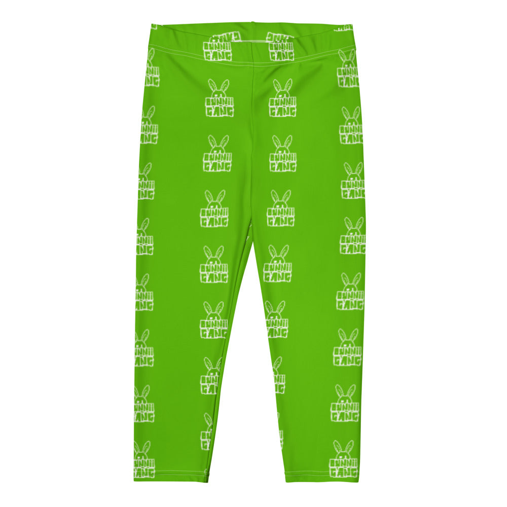 BUNNII GANG GREEN CAPRI LEGGINGS