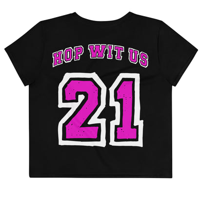 BUNNII GANG "TEAM BUNNII" Crop Tee