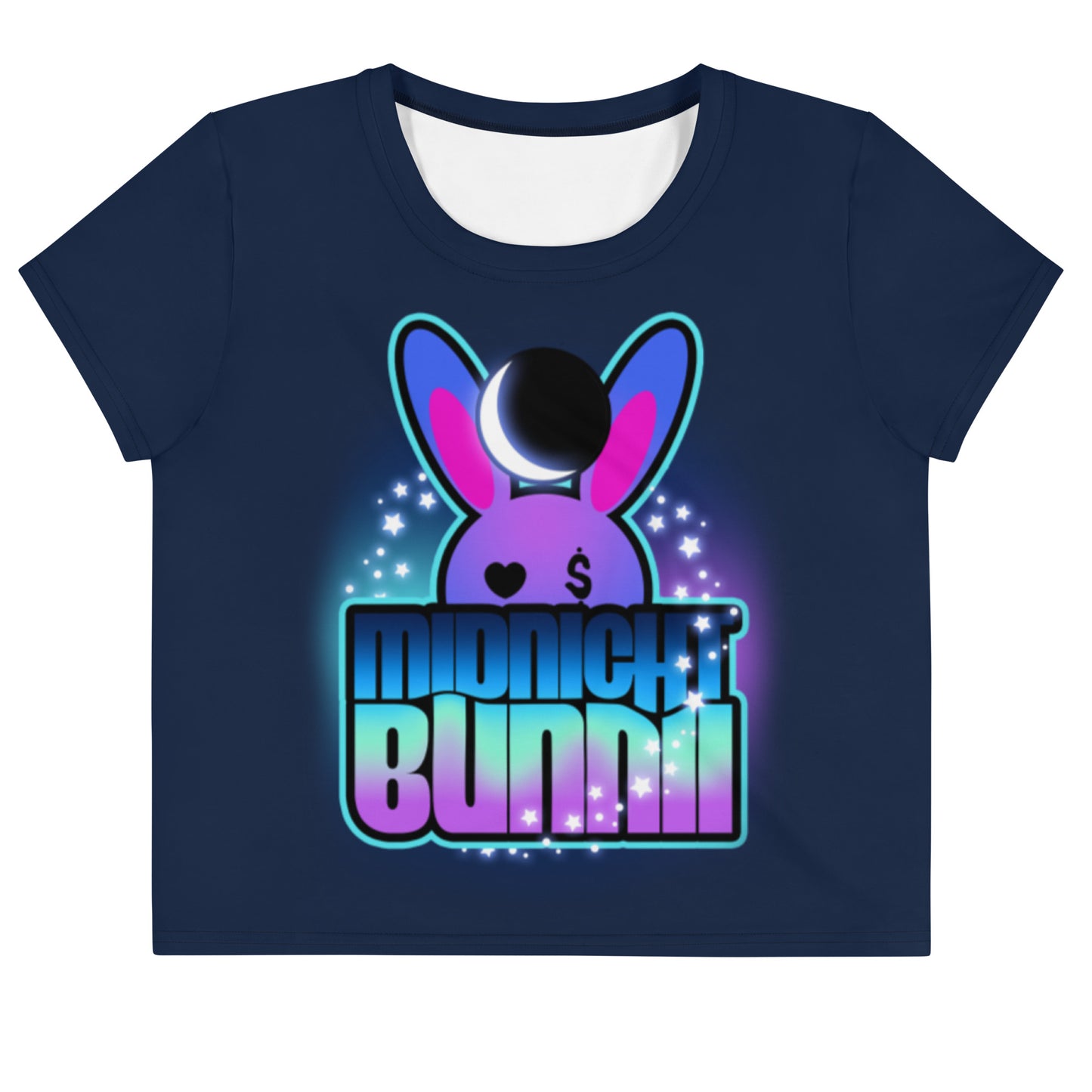BUNNII GANG "MIDNIGHT BUNNII" Crop Tee
