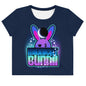 BUNNII GANG "MIDNIGHT BUNNII" Crop Tee