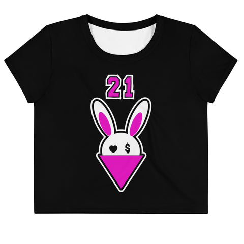BUNNII GANG "TEAM BUNNII" Crop Tee