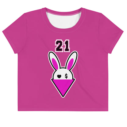 BUNNII GANG "TEAM BUNNII" Crop Tee