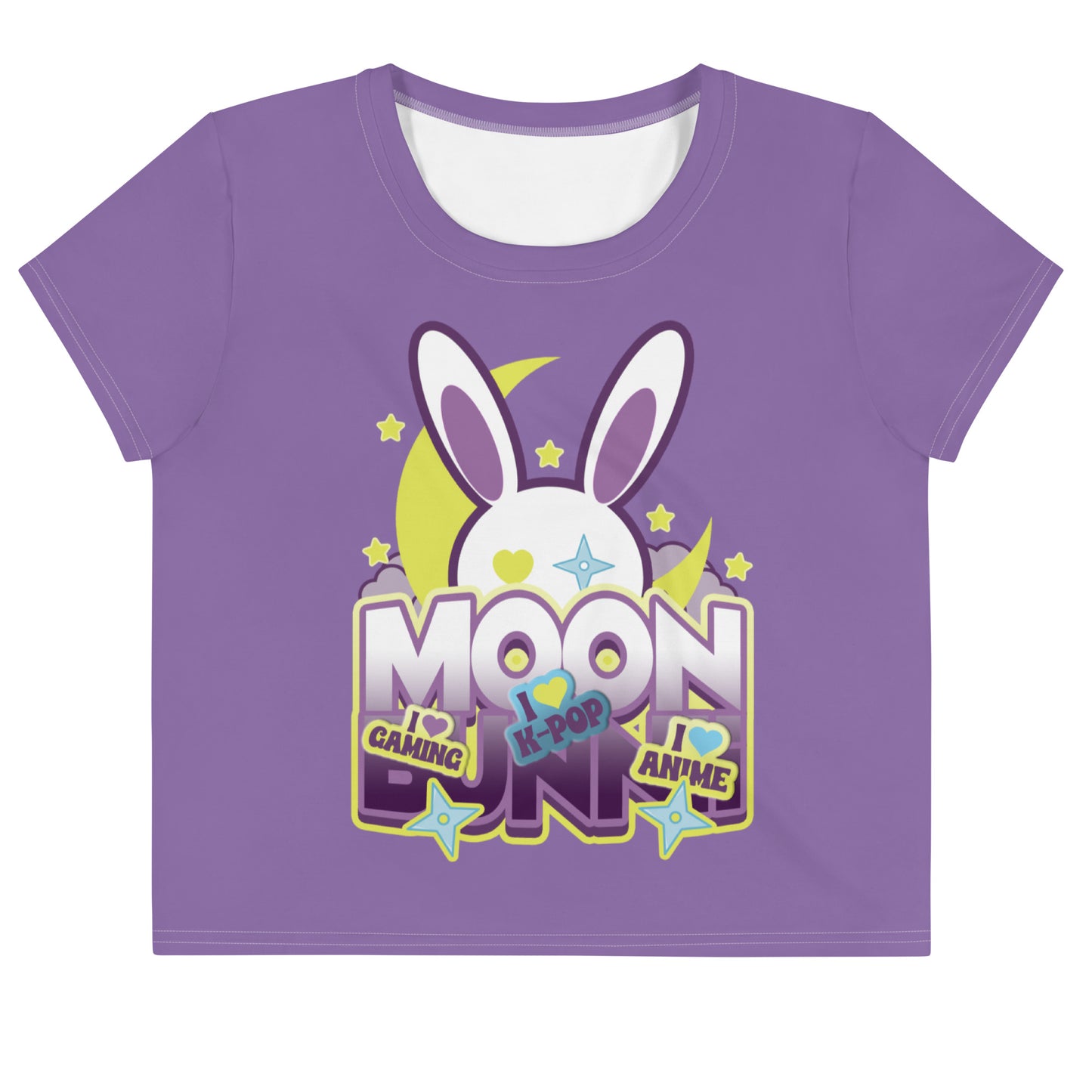 BUNNII GANG "MOON BUNNII" Crop Tee