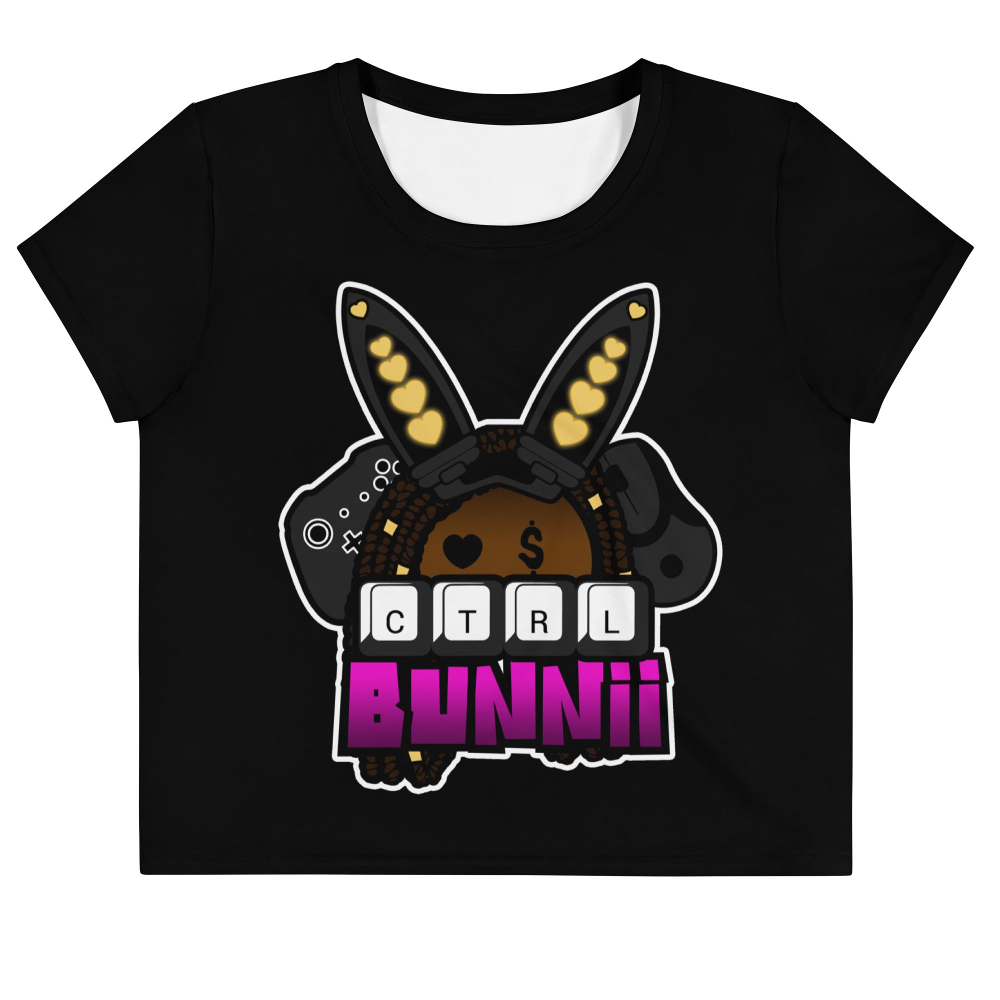 BUNNII GANG "CTRL BUNNII" Crop Tee