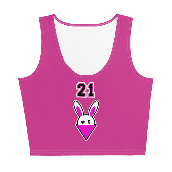 BUNNII GANG "TEAM BUNNII" Pink Crop Top