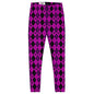 BUNNII GANG "BLACK ARGYLE" Leggings