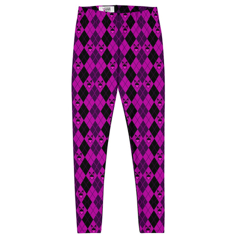 BUNNII GANG "BLACK ARGYLE" Leggings