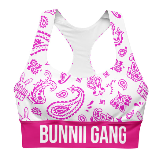 BUNNII GANG "WHITE BANDANA" Sports Bra