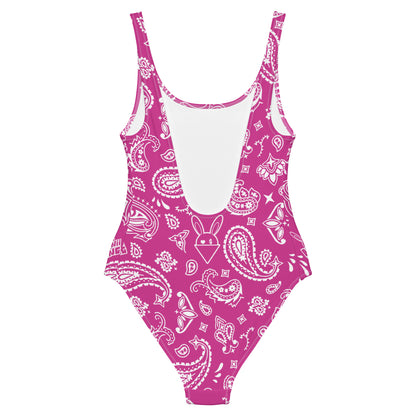 BUNNII GANG "PINK BANDANA" One-Piece Swimsuit